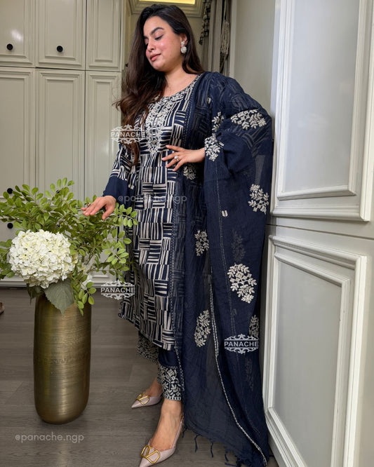 Navy grace suit set