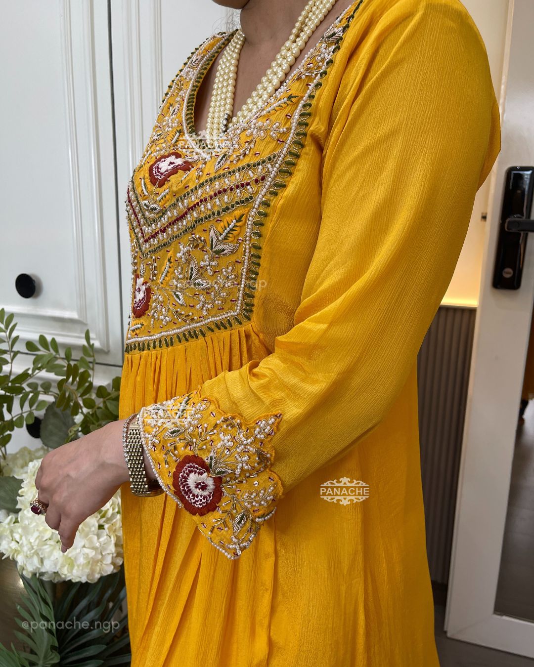 Turmeric yellow kurta pant set