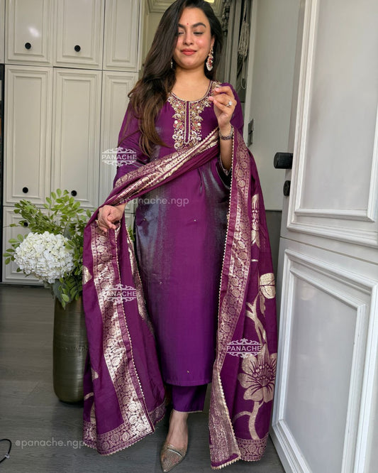 Partywear Banarasi set