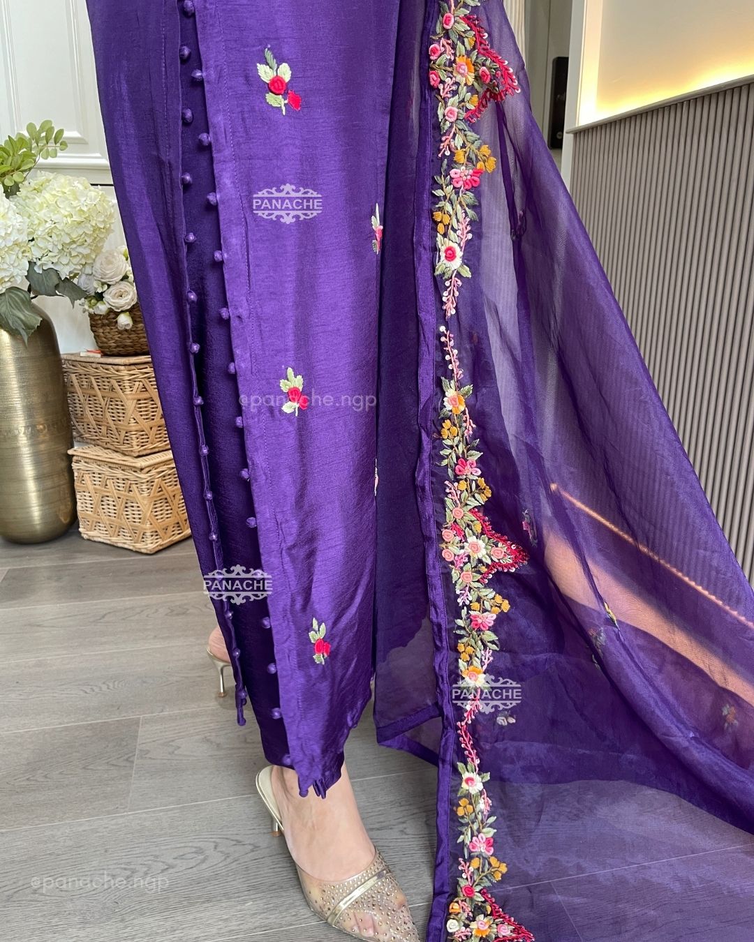 Purple goodness in French knot set