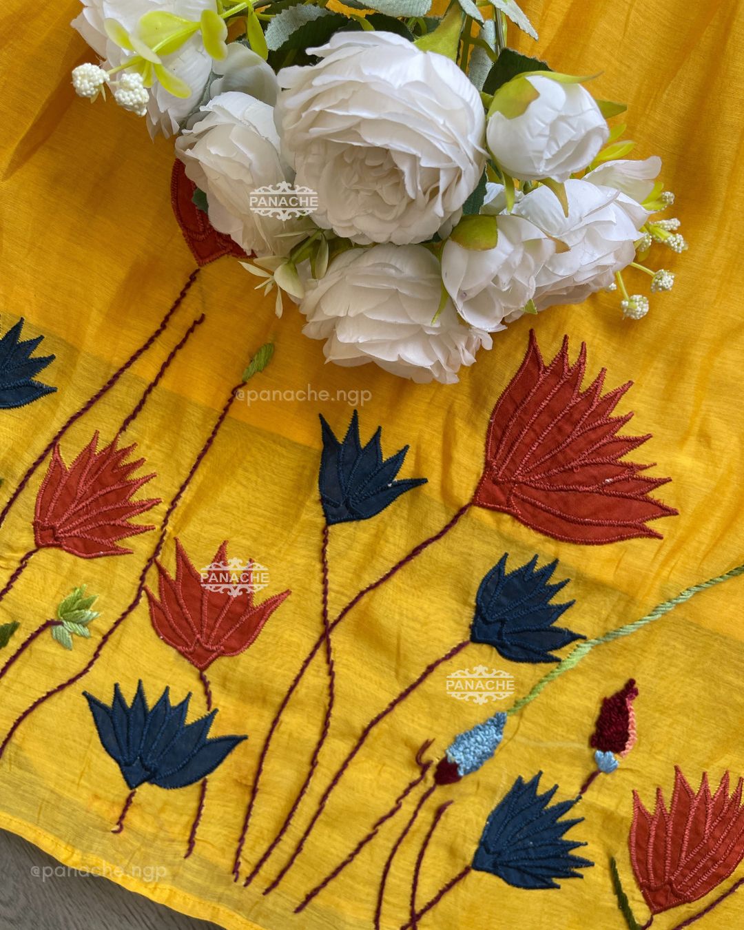 Haldi mul appliqué set