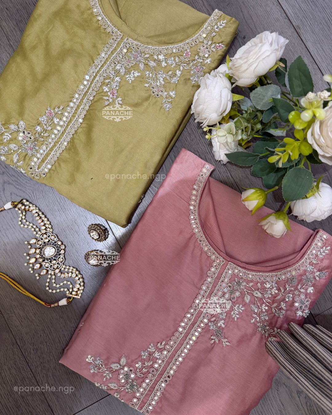 Ada pastel nakshi suit sets