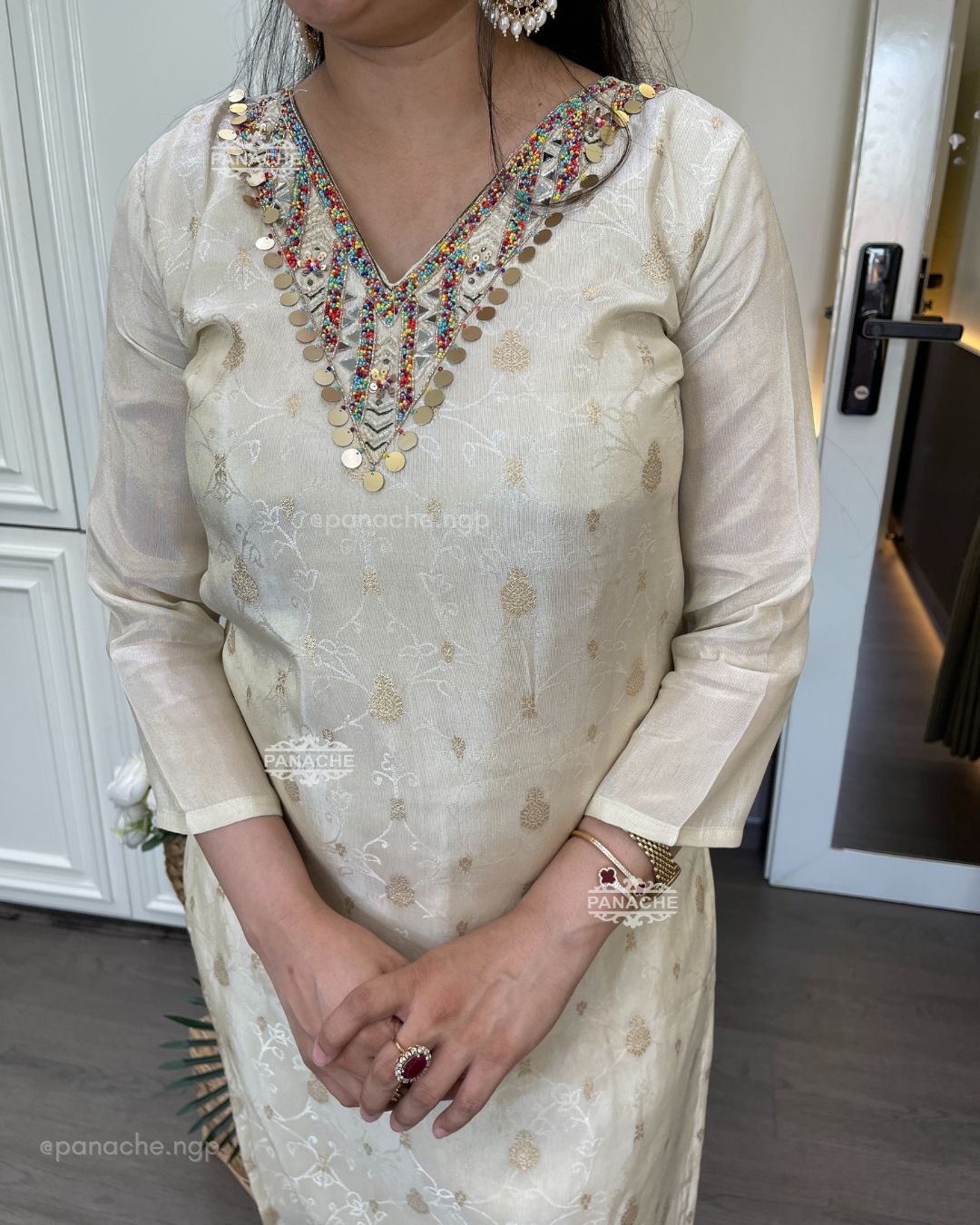 Budget digital Banarasi tissue orgenza set