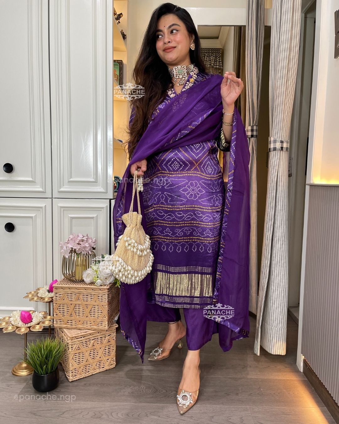 BANDHANI GAJJI linen set