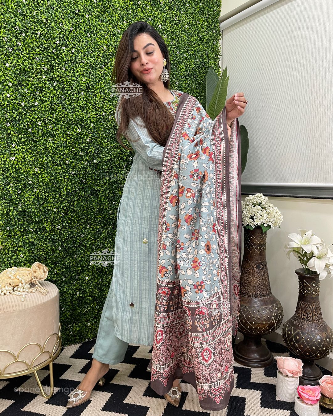 French knot embroidered suits