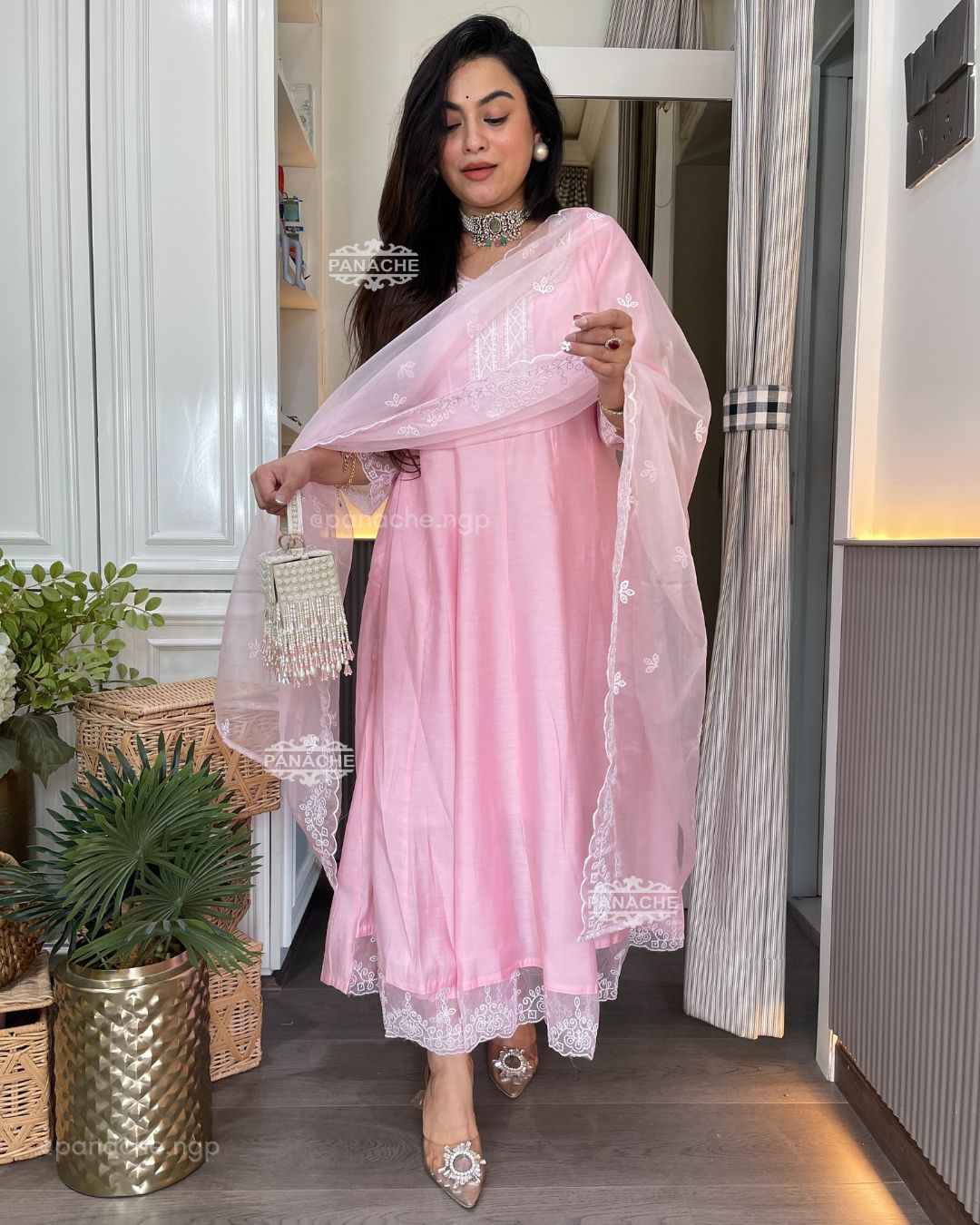 Noore pastel anarkali set