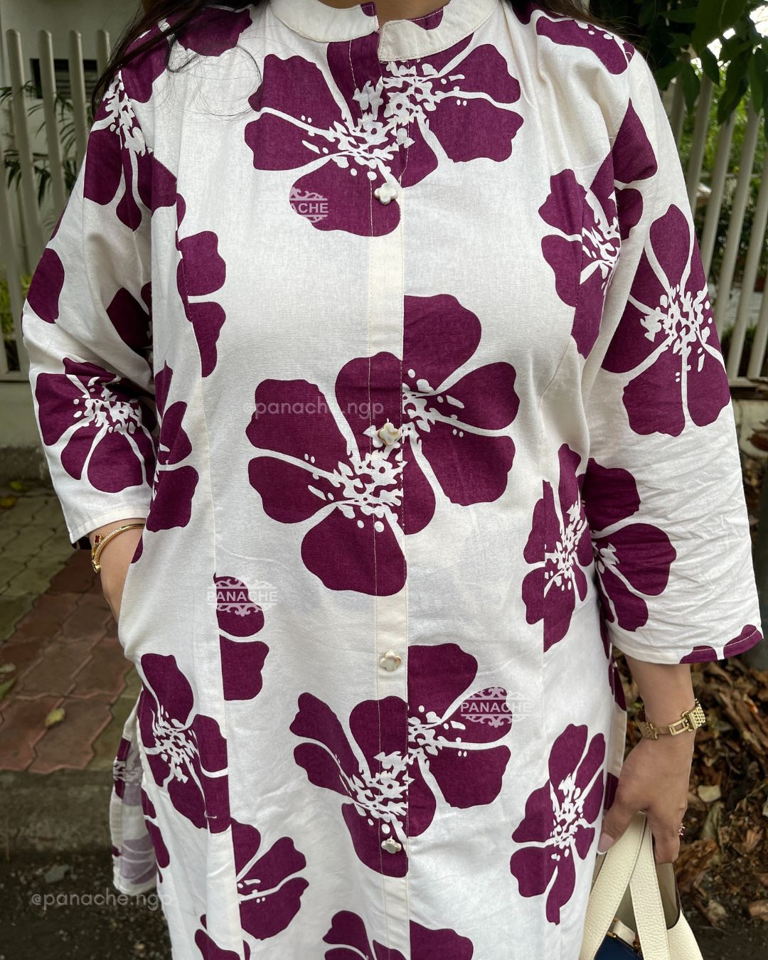 Print on print floral coord set