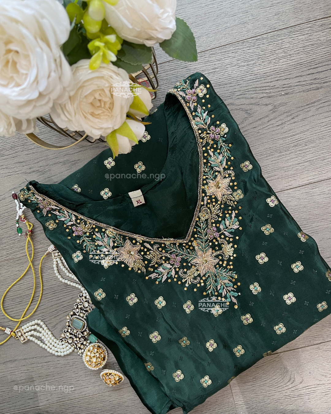 Banarasi green set