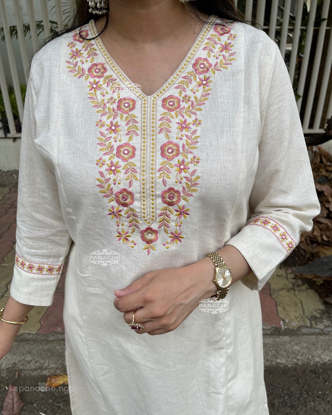 Peach & rose Organic cotton set