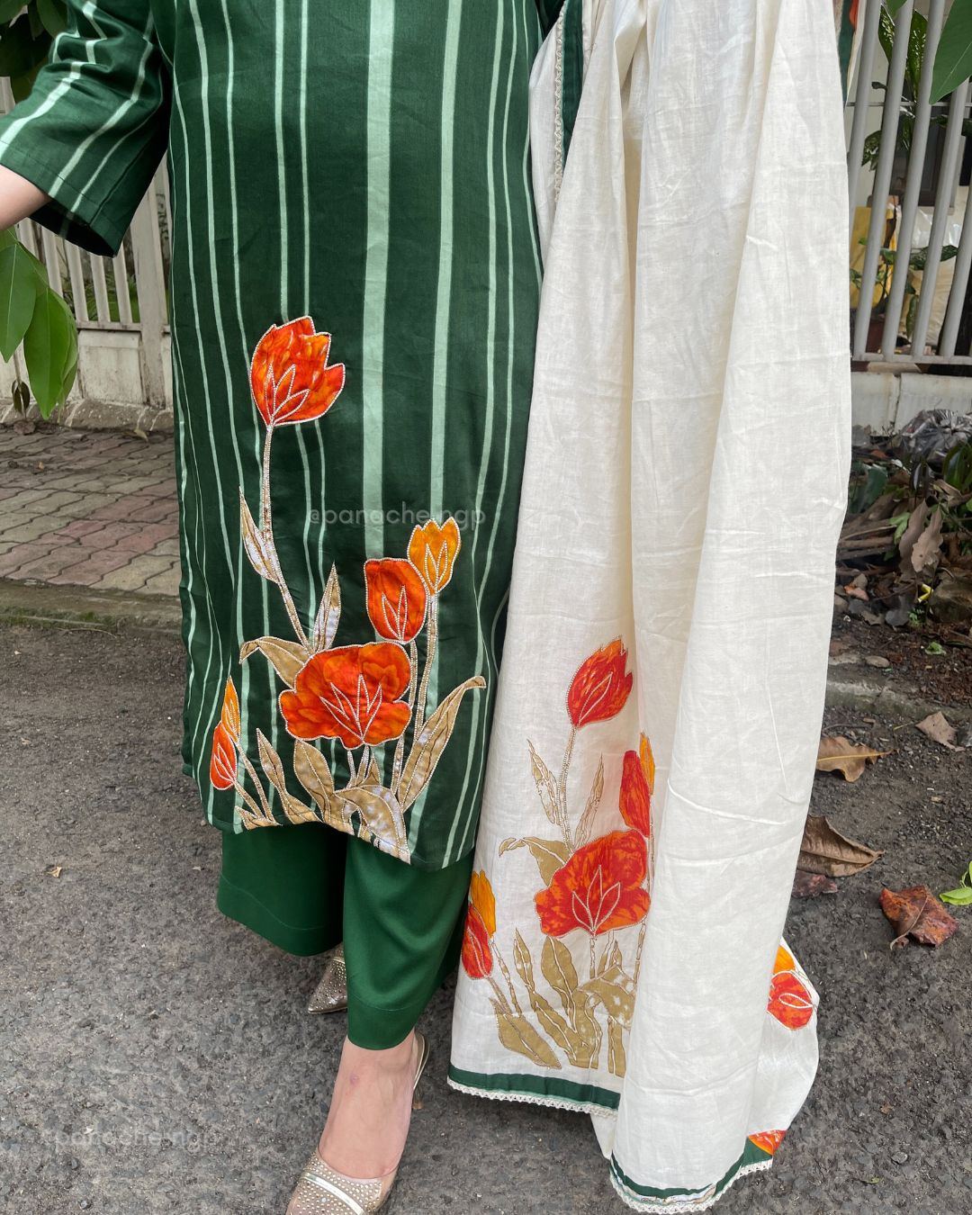 Appliqué garden mul set