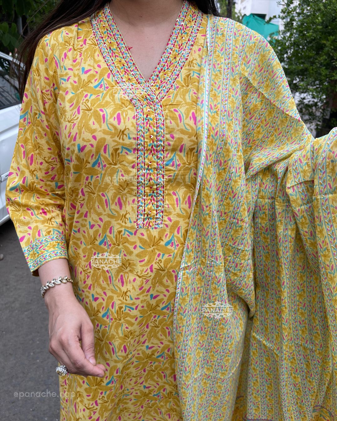 Print on print summer cotton set