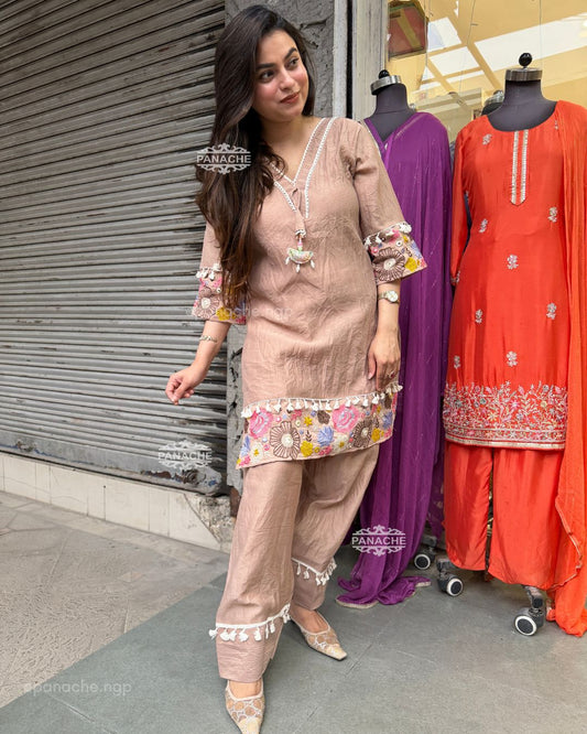 Farshi beige salwar set