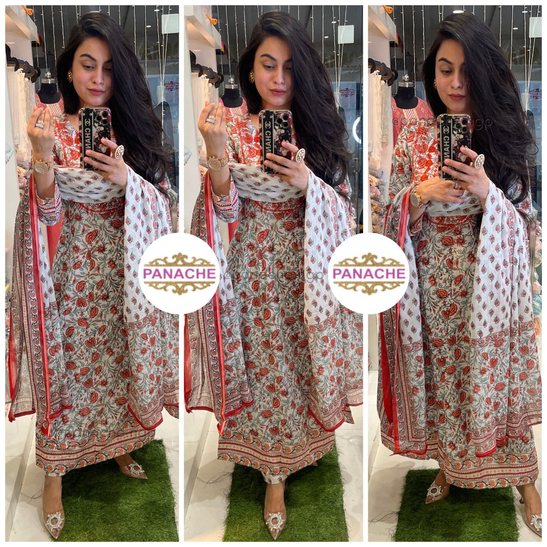 Print on print anarakli budget set