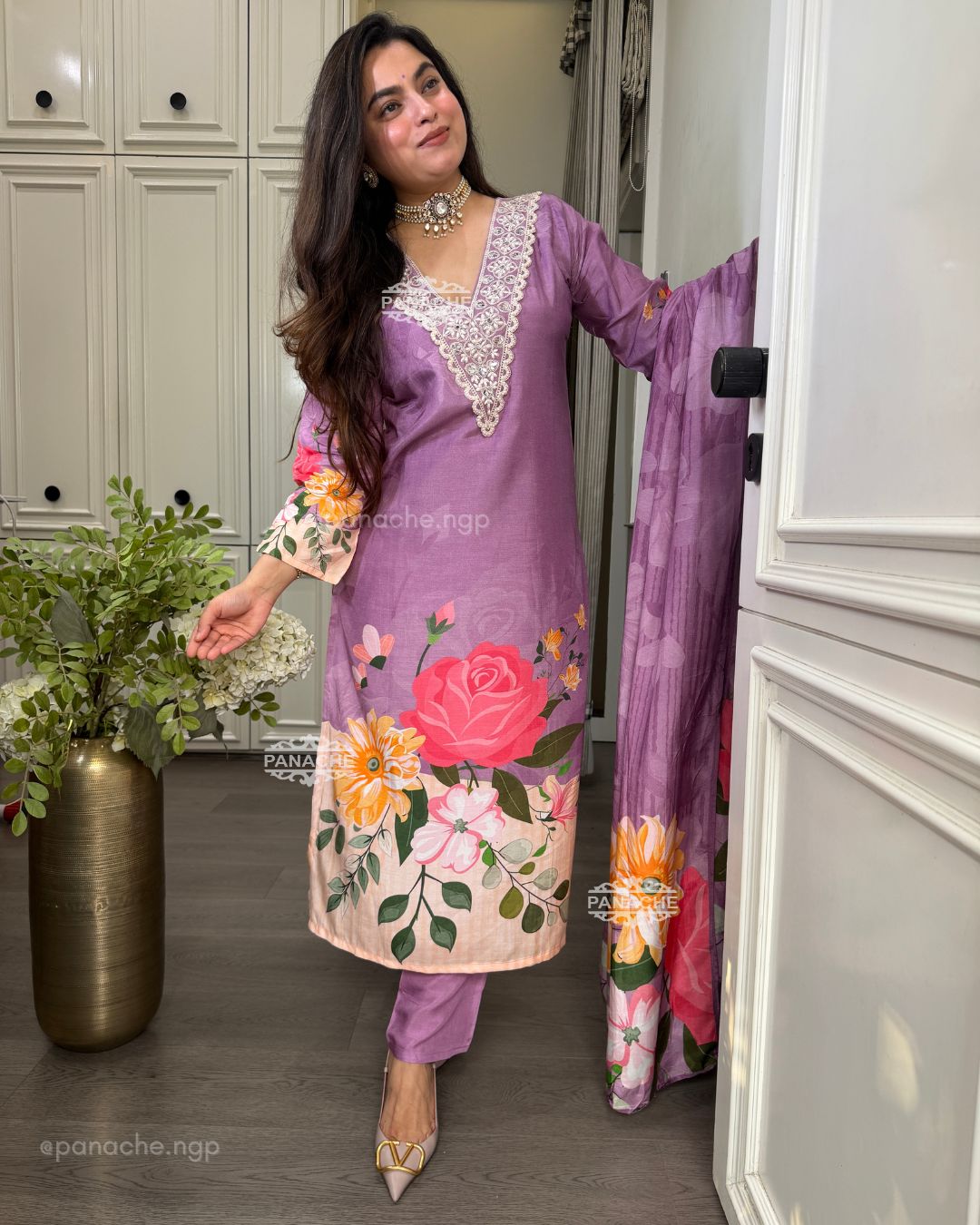 Gulrukh floral suit set