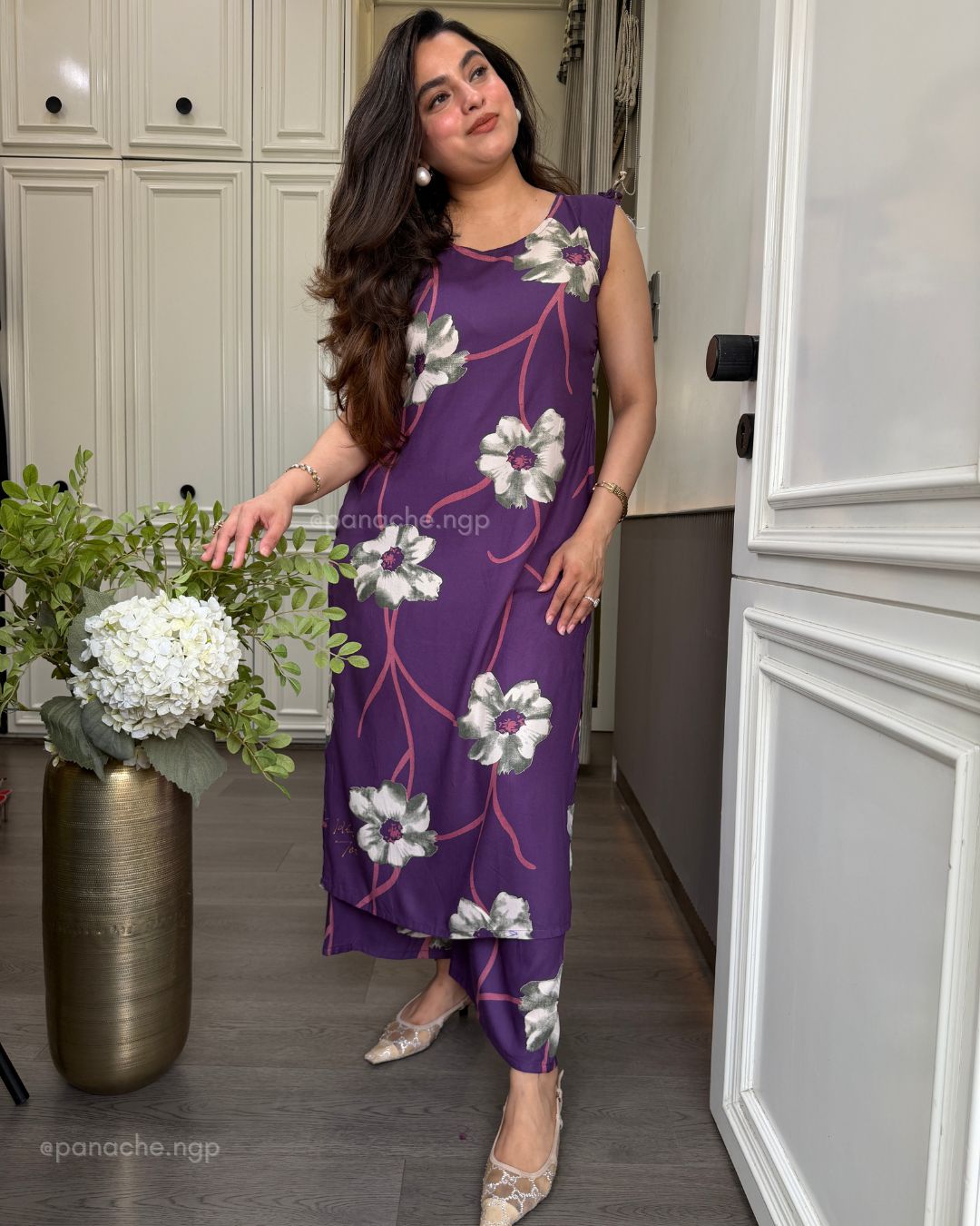 Floral sleeveless set