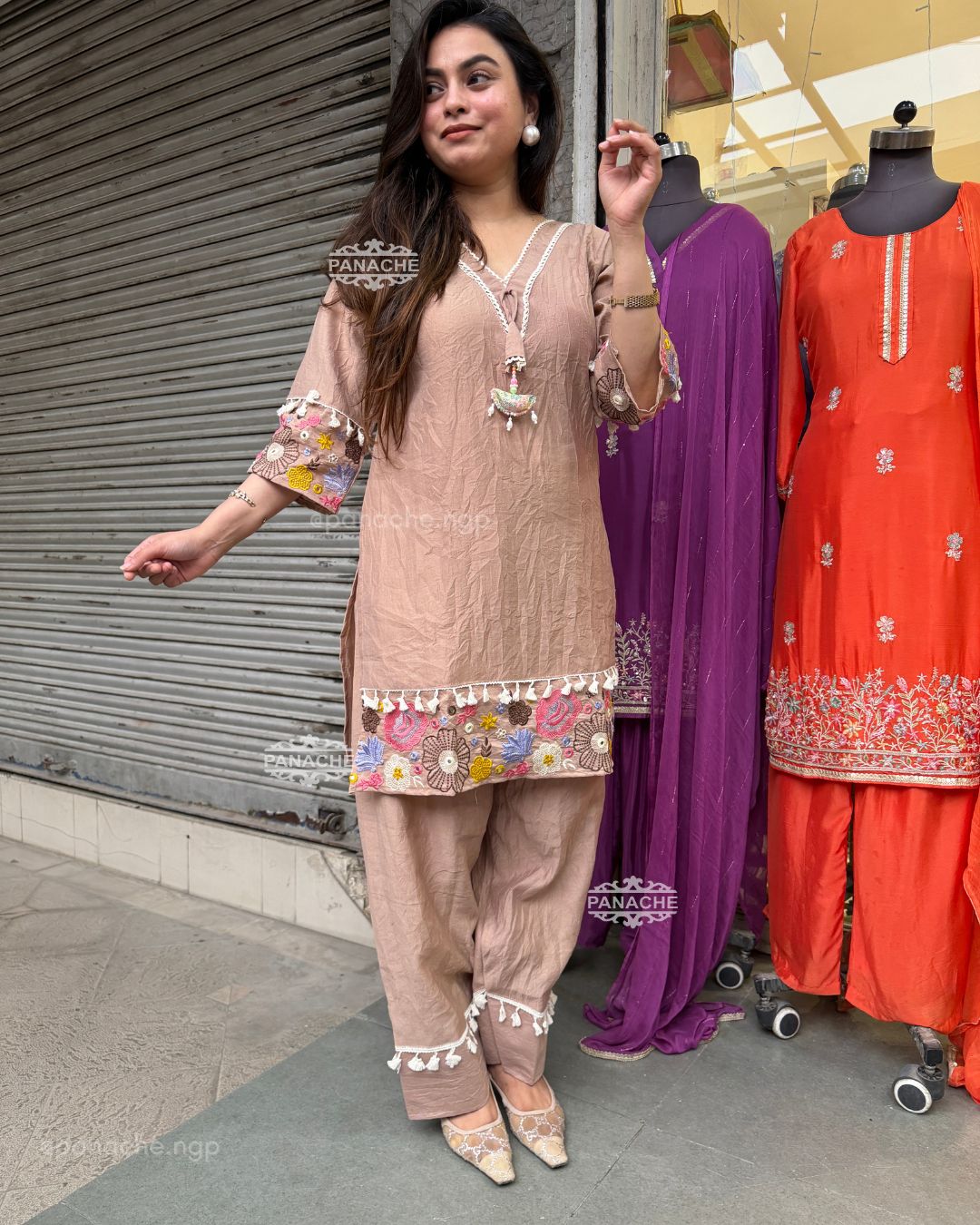 Farshi beige salwar set