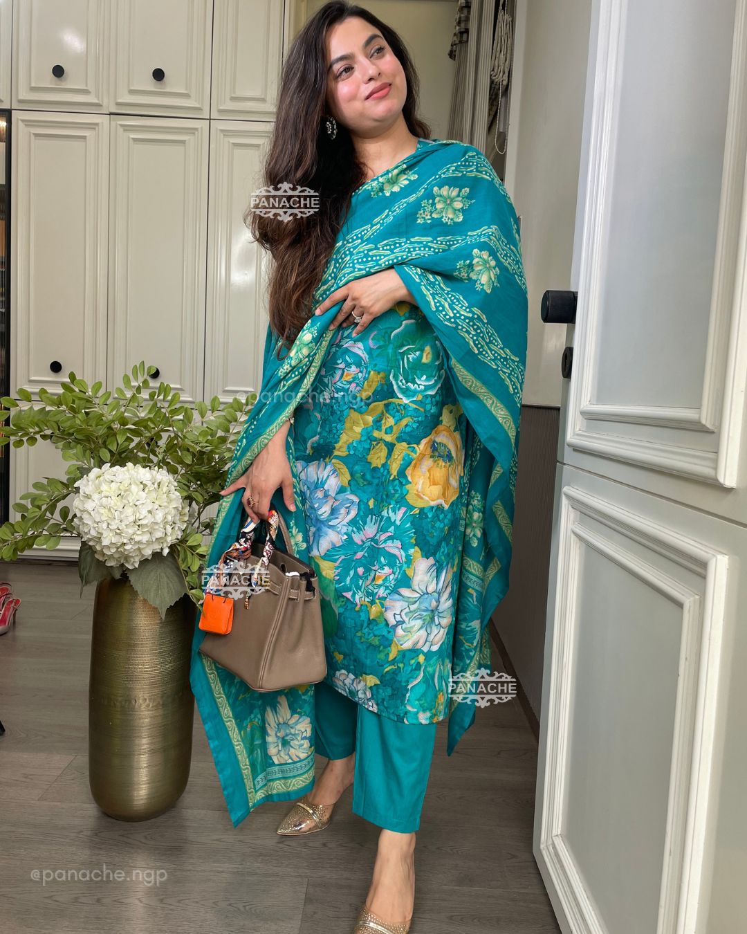 Print on print muslin set