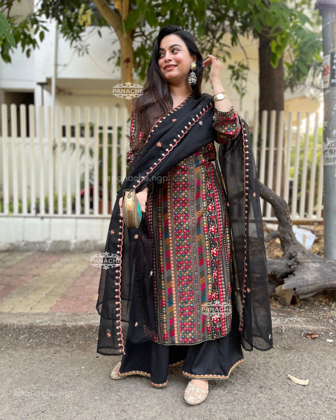 Printed soft kurta gharara set