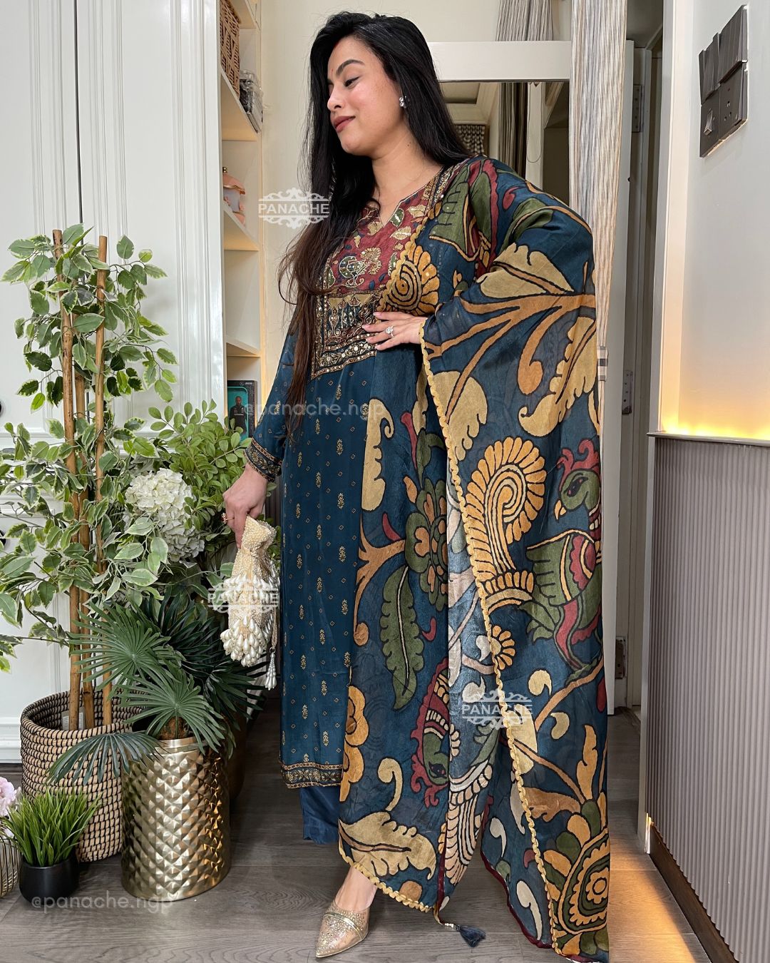 Ajrak kalamkari set