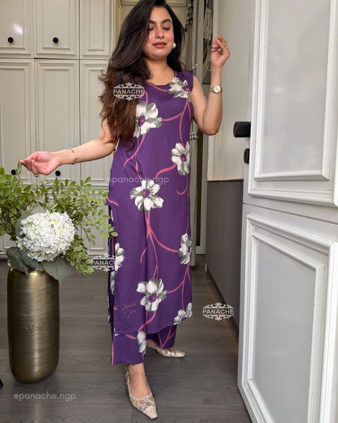 Floral sleeveless set