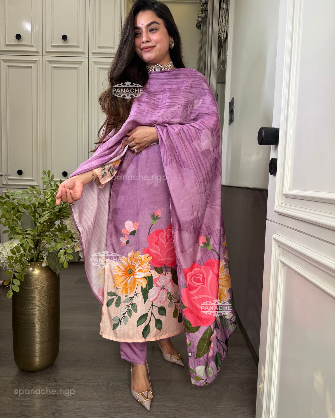 Gulrukh floral suit set