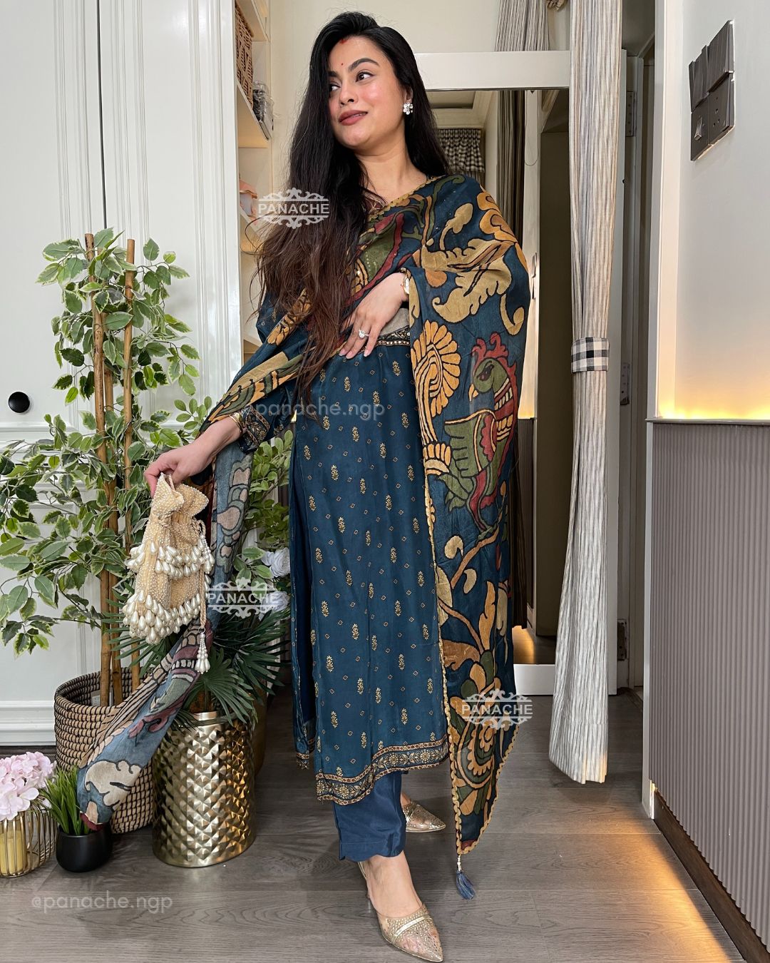 Ajrak kalamkari set