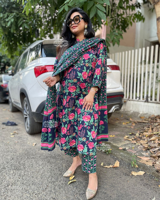 Floral heavy cotton set