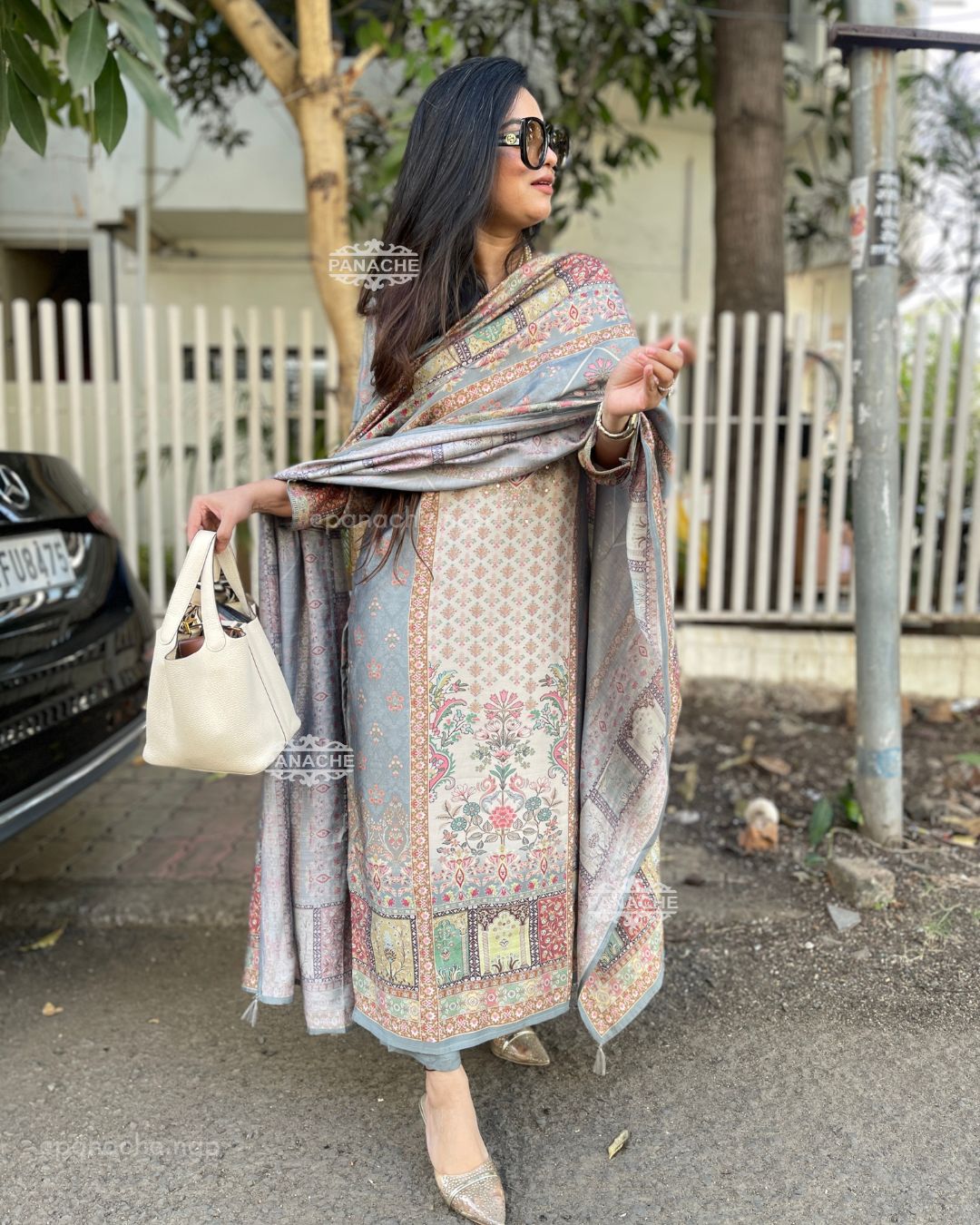 Print on print pashminas