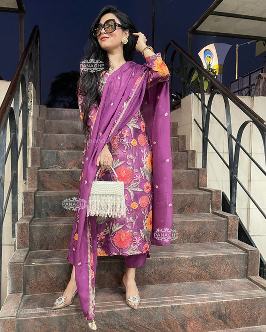 Festive floral suit set