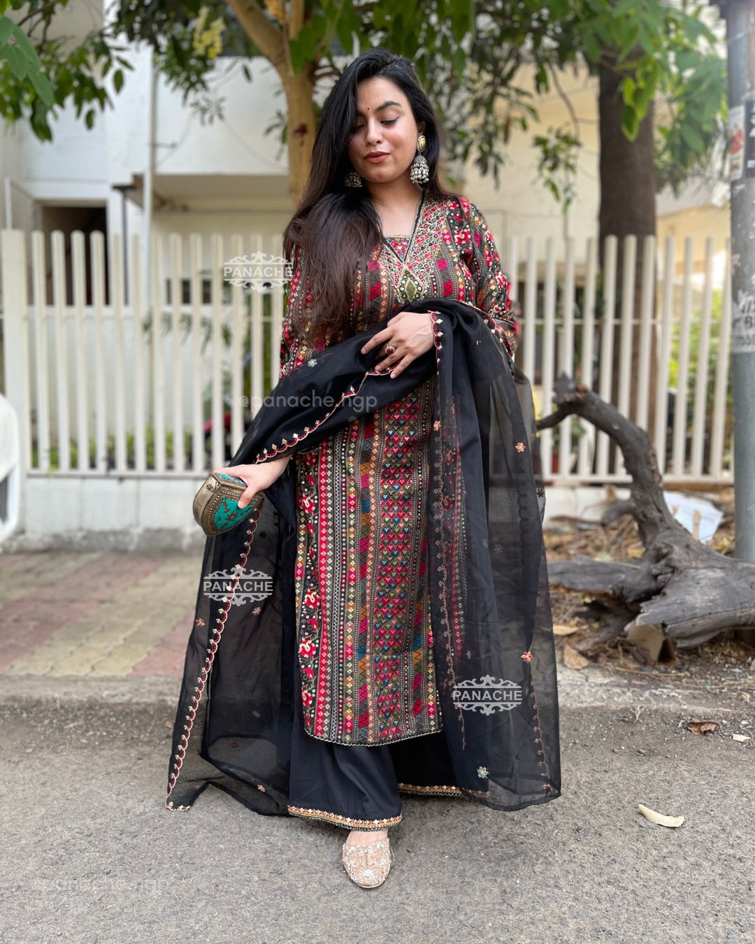 Printed soft kurta gharara set