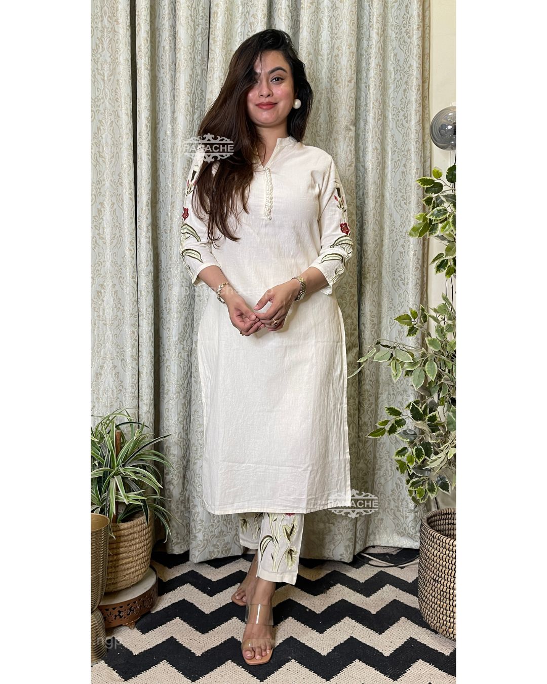 Cotton embroidered set For daily wear / office wear