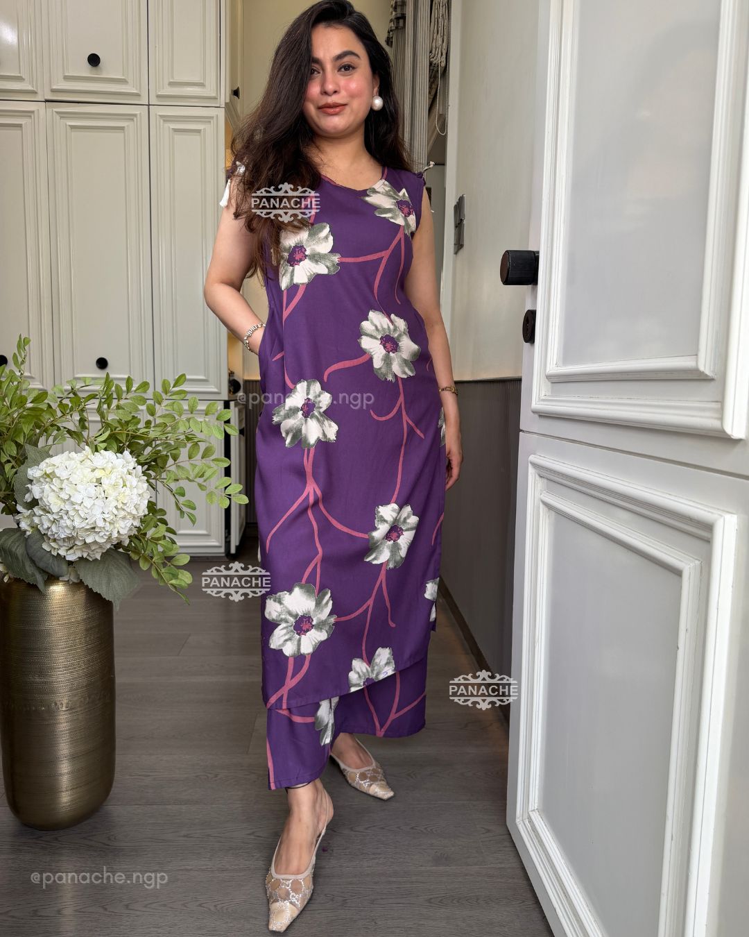 Floral sleeveless set