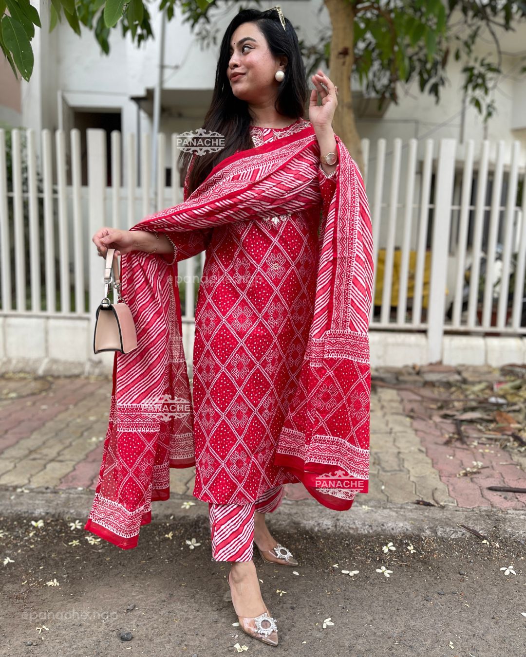 Bandhani leheriyan set