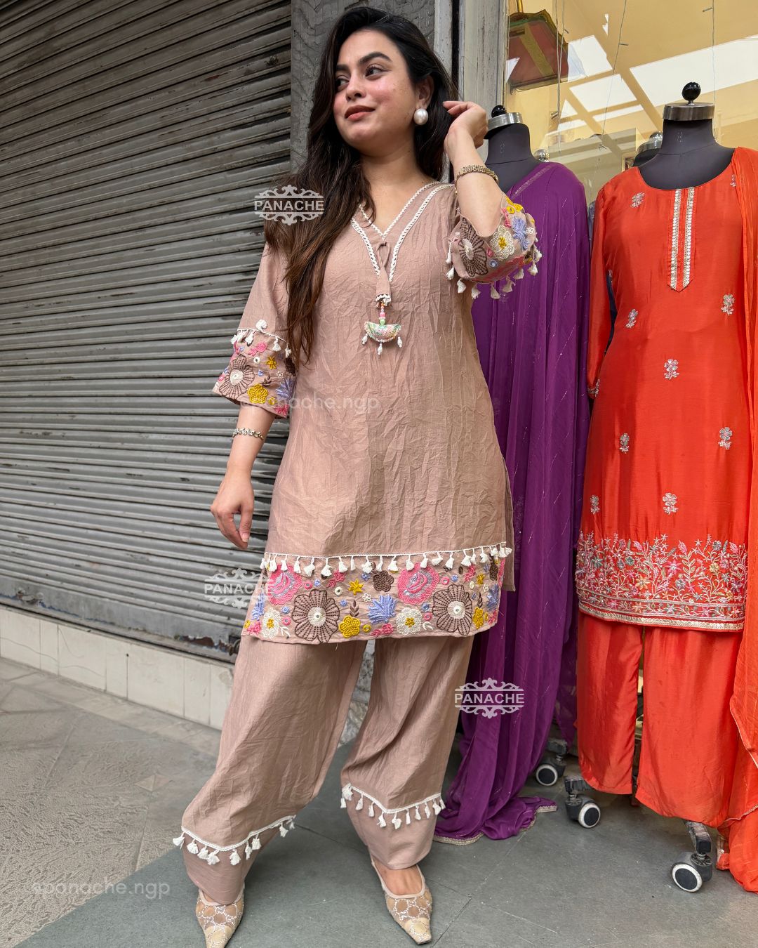 Farshi beige salwar set
