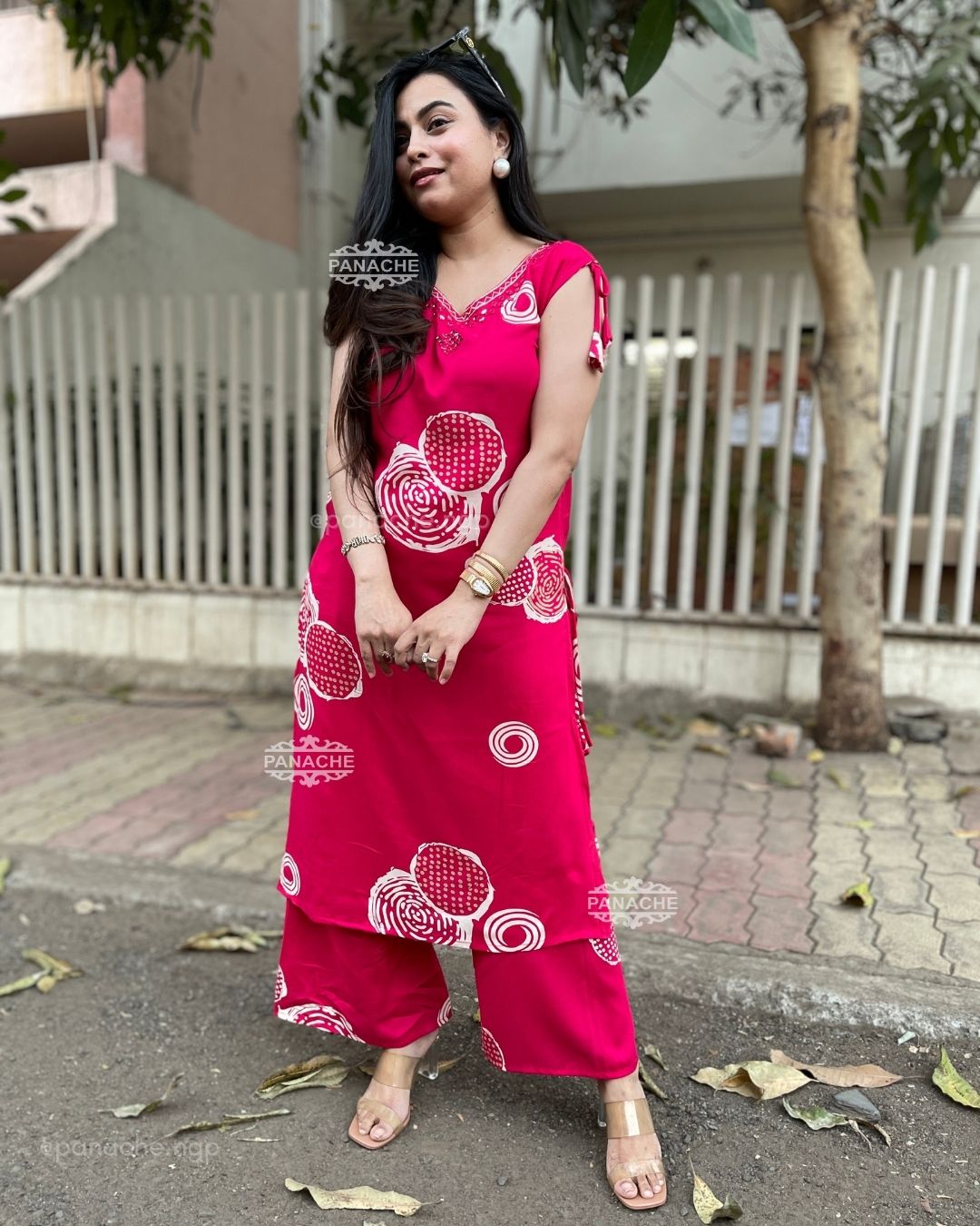 Fuschia Print on print set