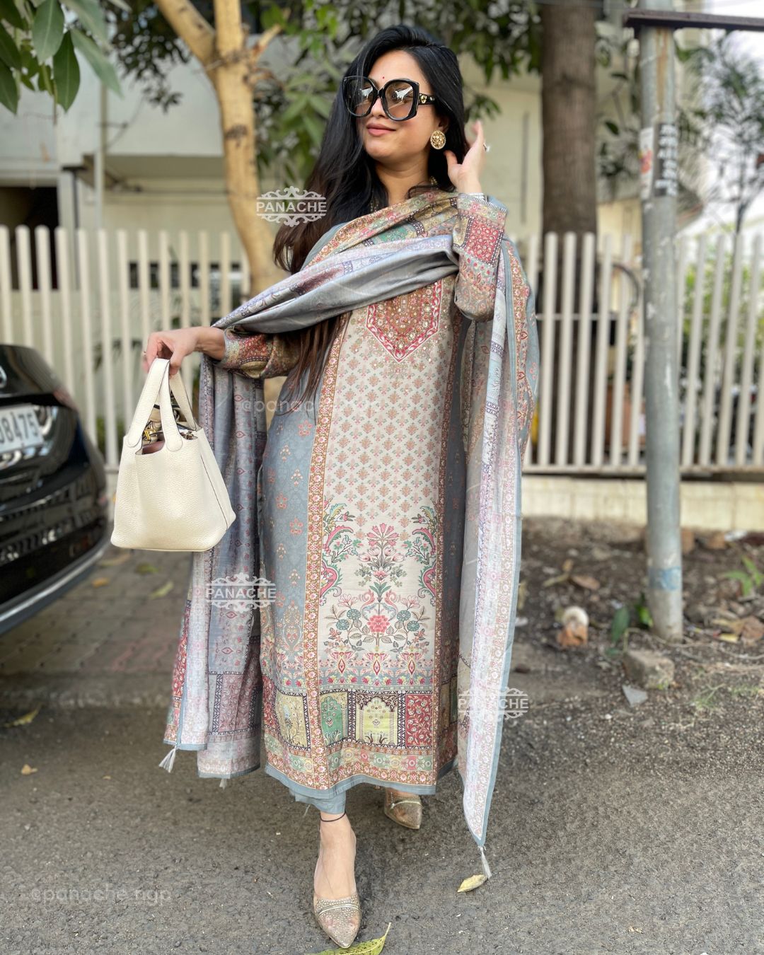 Print on print pashminas