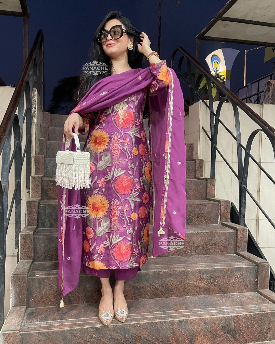 Festive floral suit set