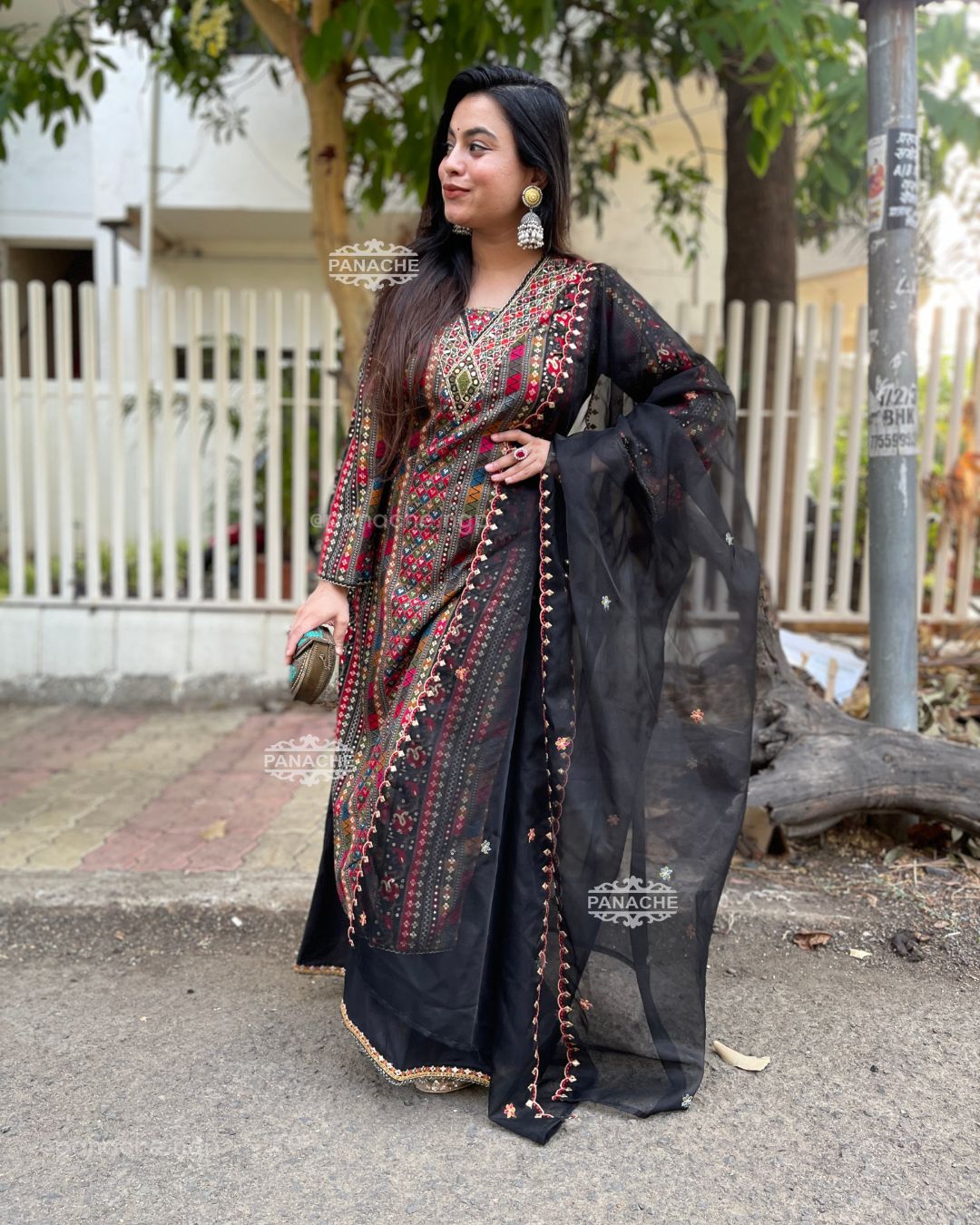 Printed soft kurta gharara set