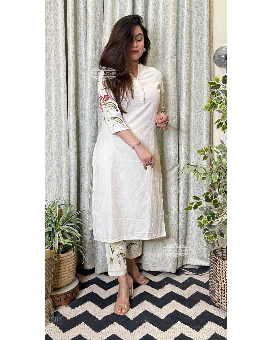 Cotton embroidered set For daily wear / office wear