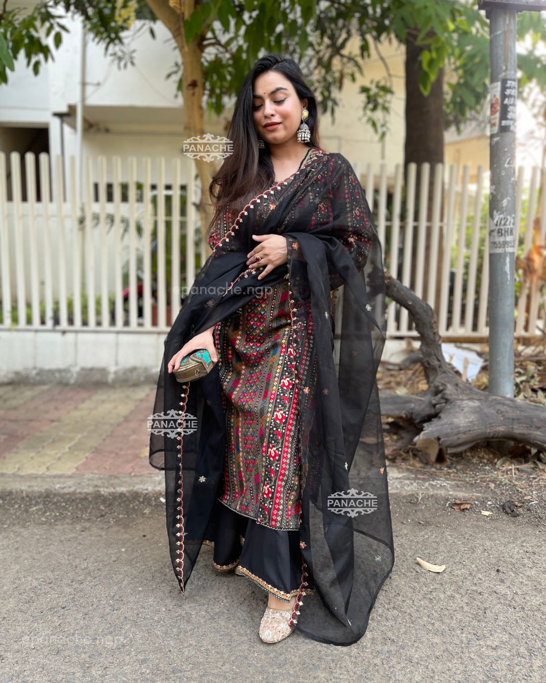 Printed soft kurta gharara set