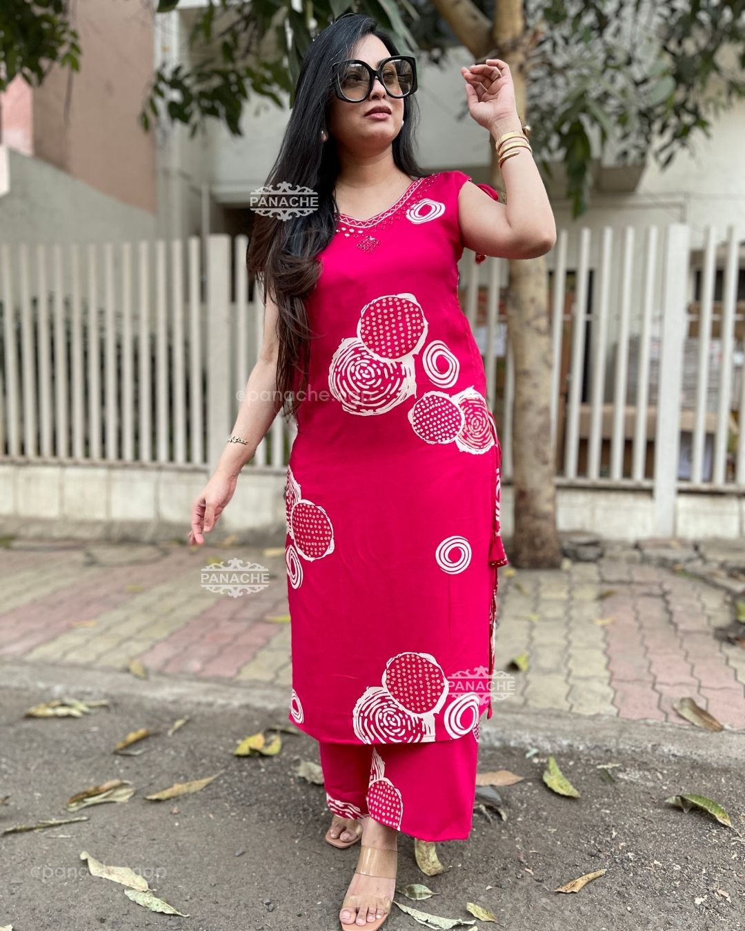 Fuschia Print on print set