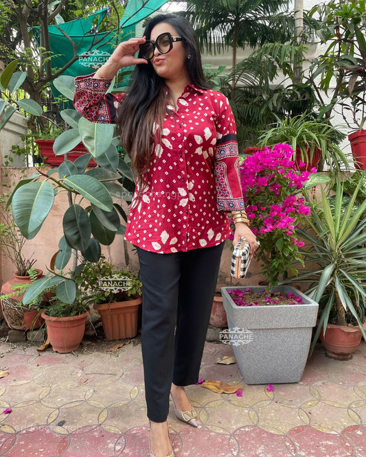 Patola bandhani shirt