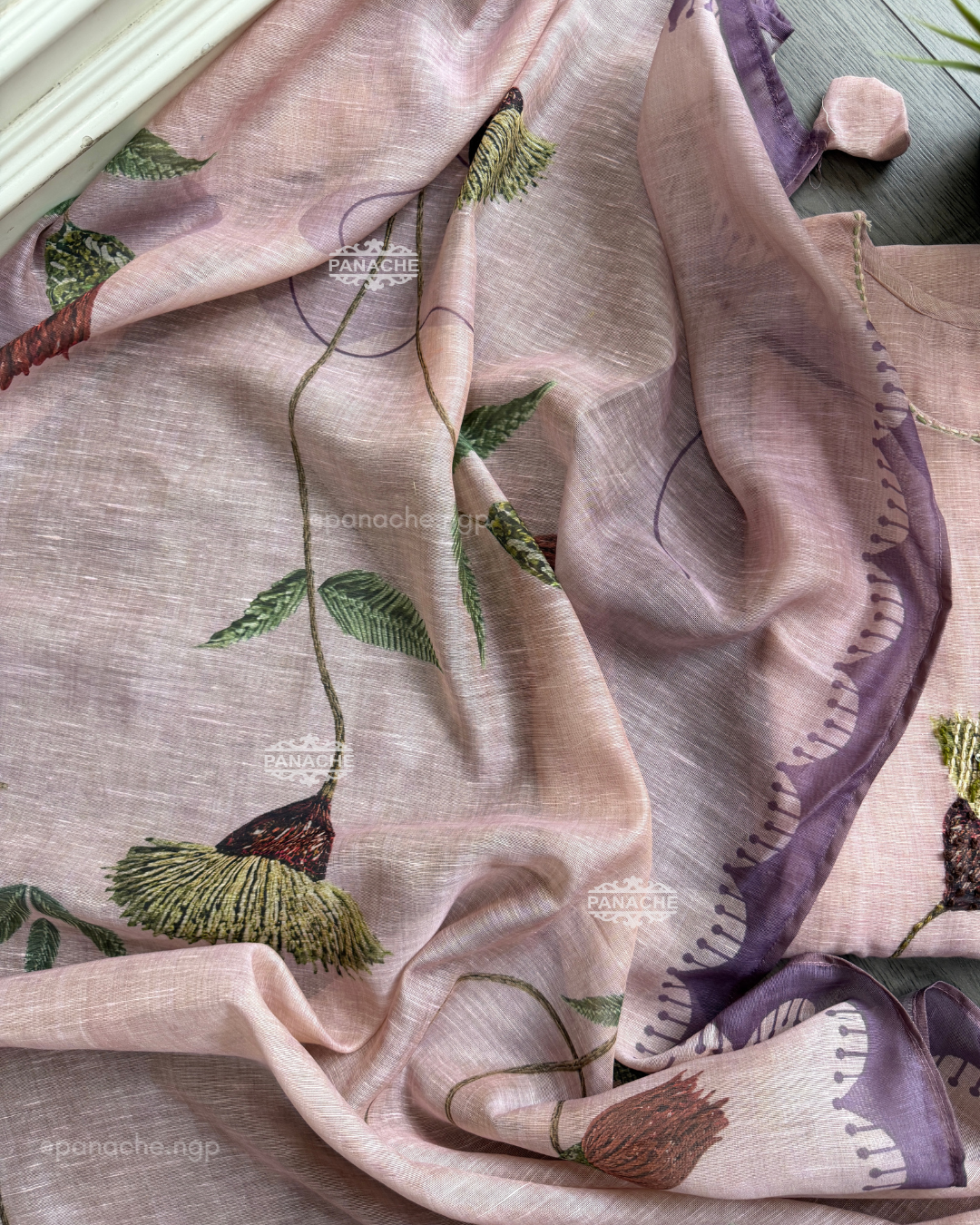 Rose pink katha set