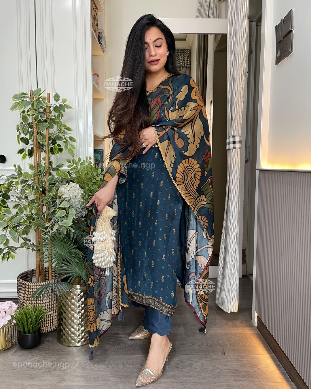 Ajrak kalamkari set