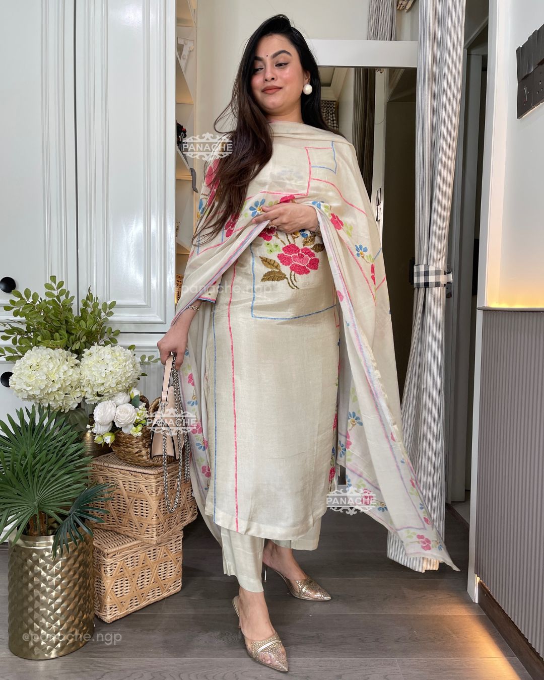 Abstract Summer muslin set