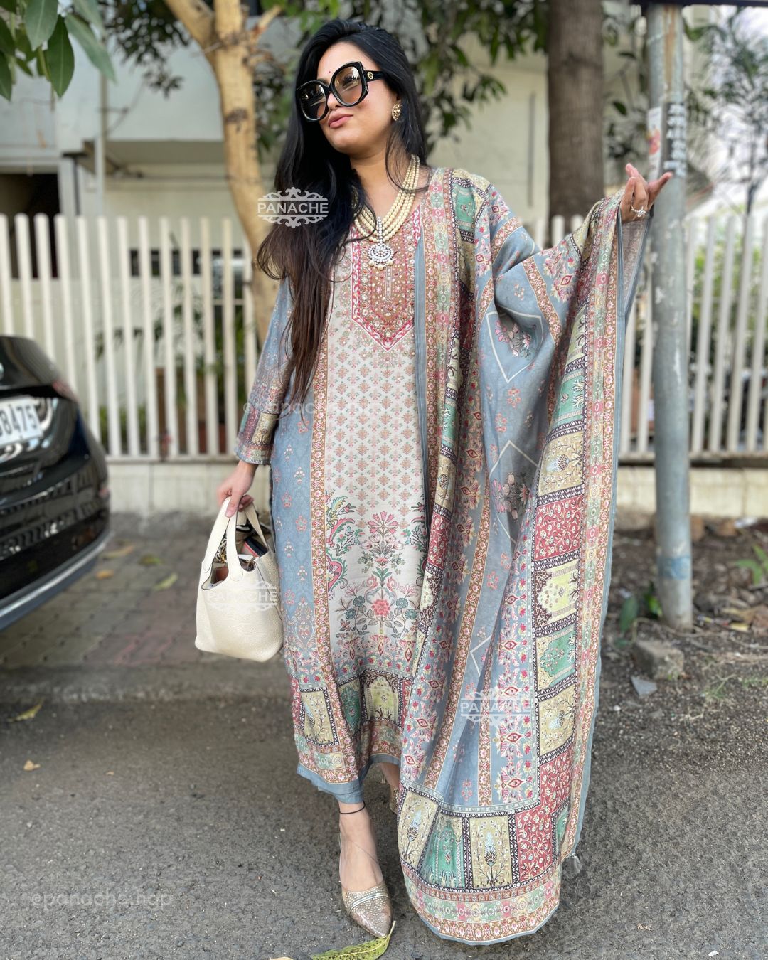 Print on print pashminas