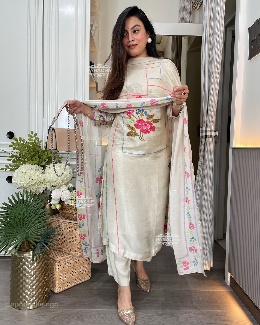 Abstract Summer muslin set