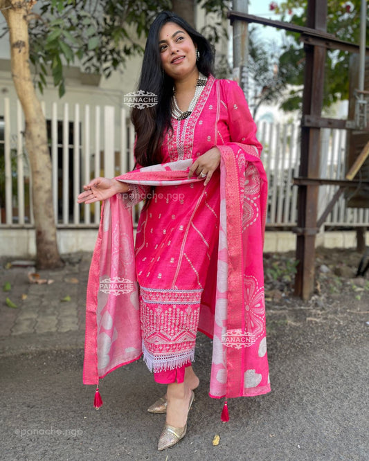 Karachi pink suit set