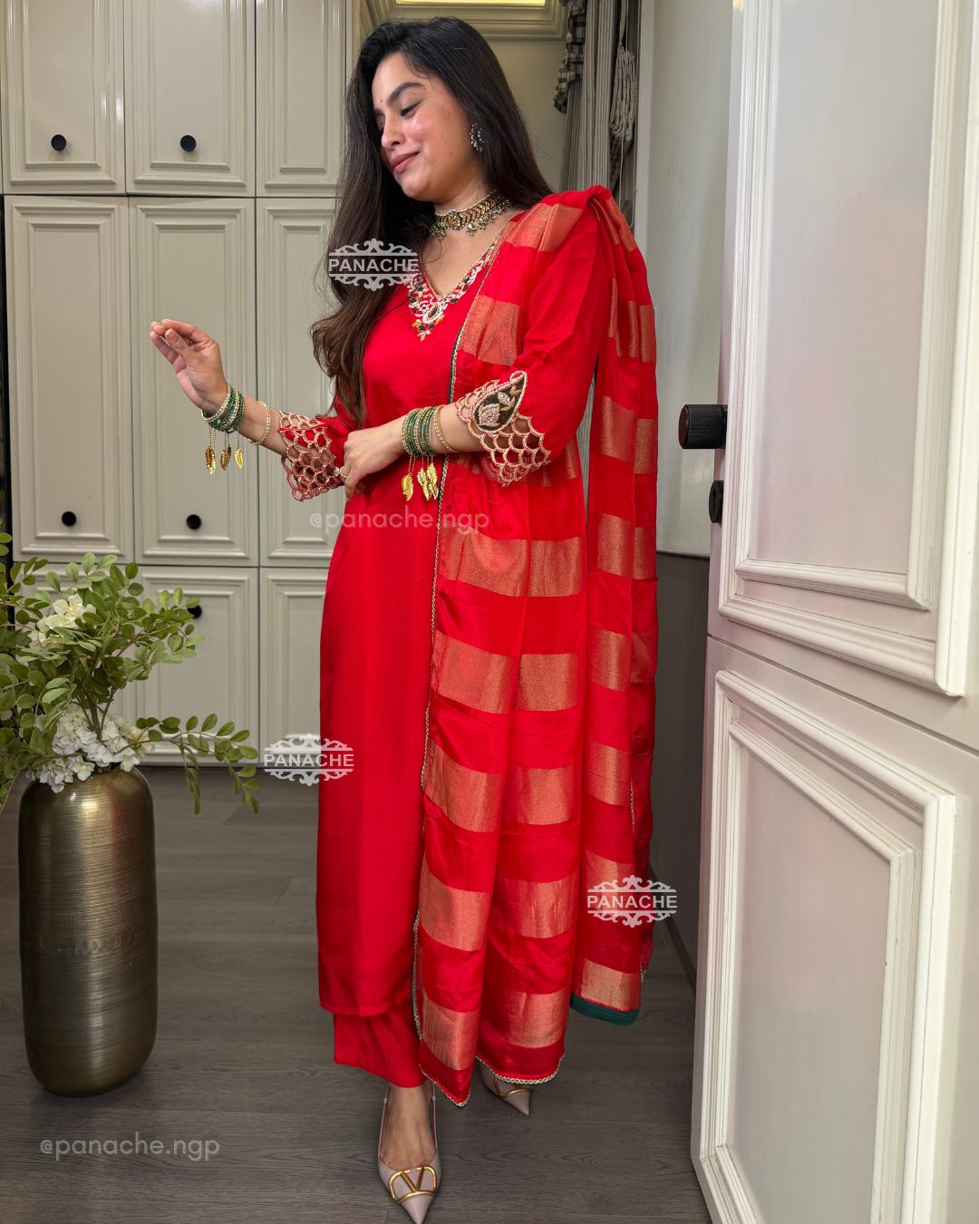 Meher cutwork suit set