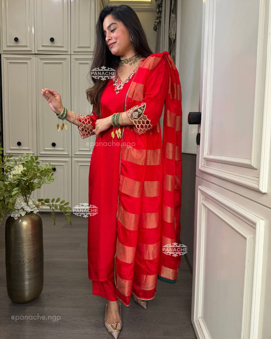 Meher cutwork suit set